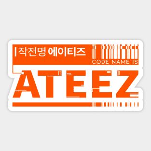 Orange CODE ATEEZ Sticker